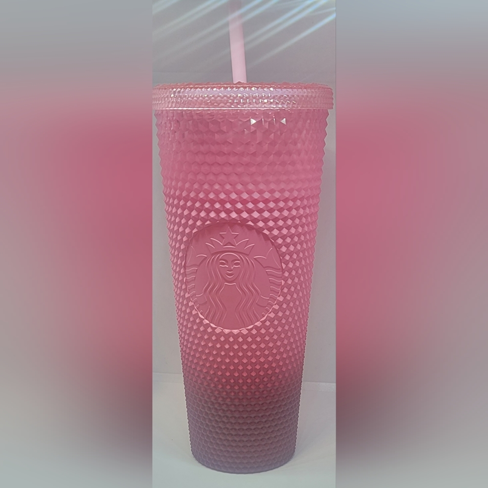 Starbucks Blush Gradient Bling Cup holiday 2022 Wax Berry Venti (24oz)